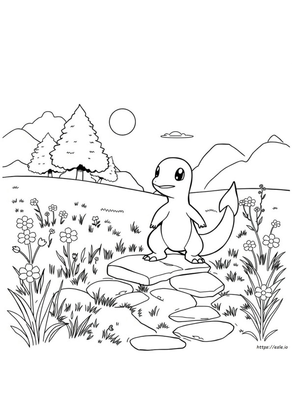 Charmander Mewarnai Gambar