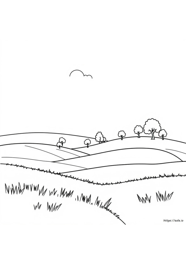 Gambar Mewarnai Pemandangan
