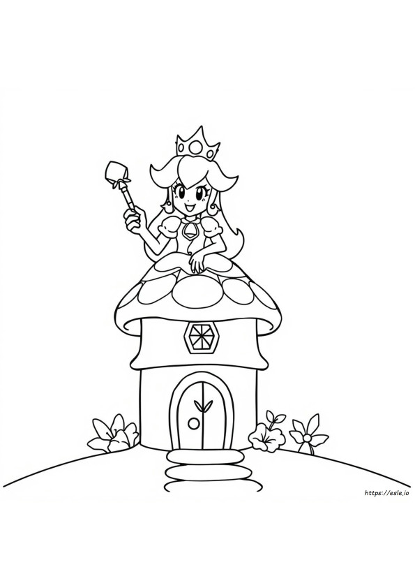 Putri Peach Mewarnai Gambar