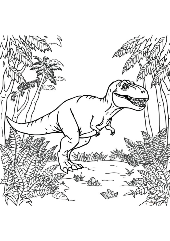 Tyrannosaurus Rex Gambar Mewarnai