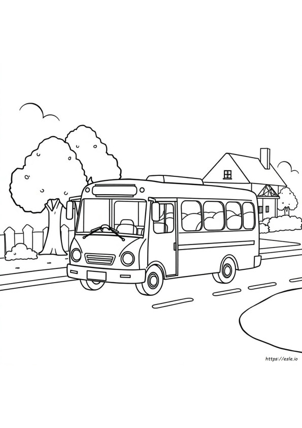Gambar Mewarnai Bus