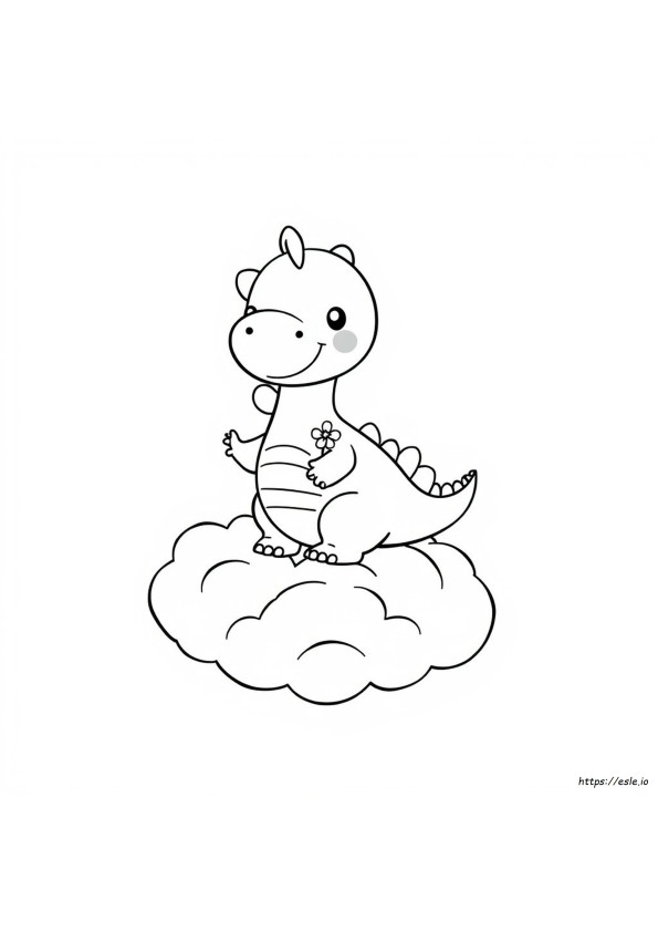 Hewan Mewarnai Lucu Dinosaurus Kawaii Gambar Mewarnai