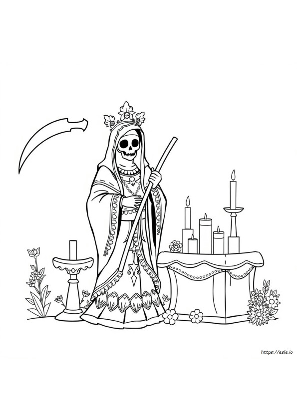 Santa Muerte Mewarnai Gambar