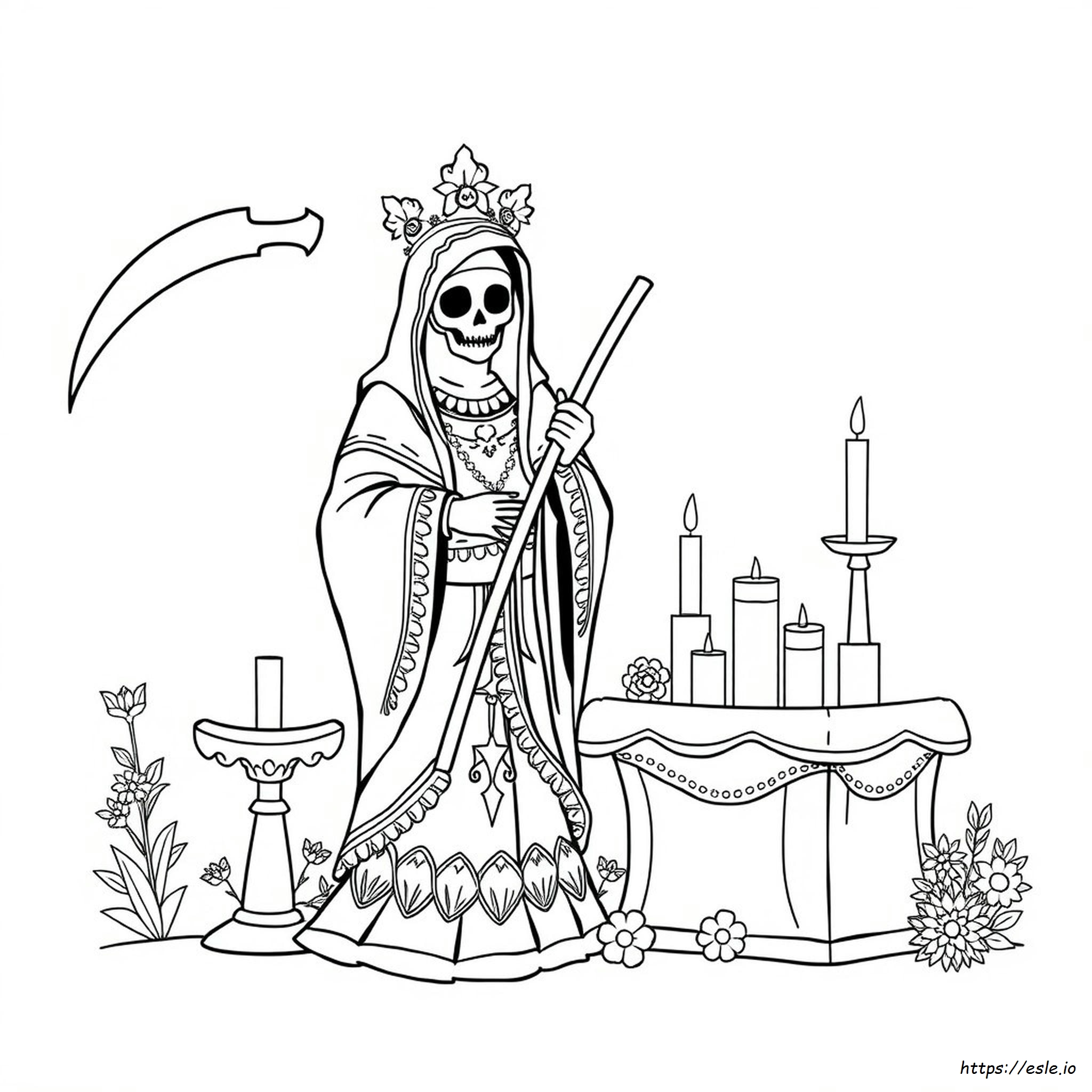 Santa Muerte Disegni Da Colorare