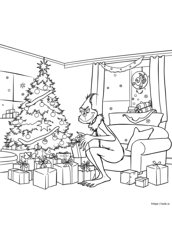 Gambar Mewarnai The Grinch