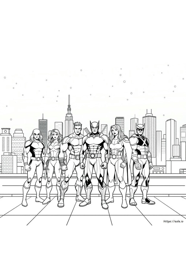 Halaman Mewarnai X-Men Yang Dapat Dicetak