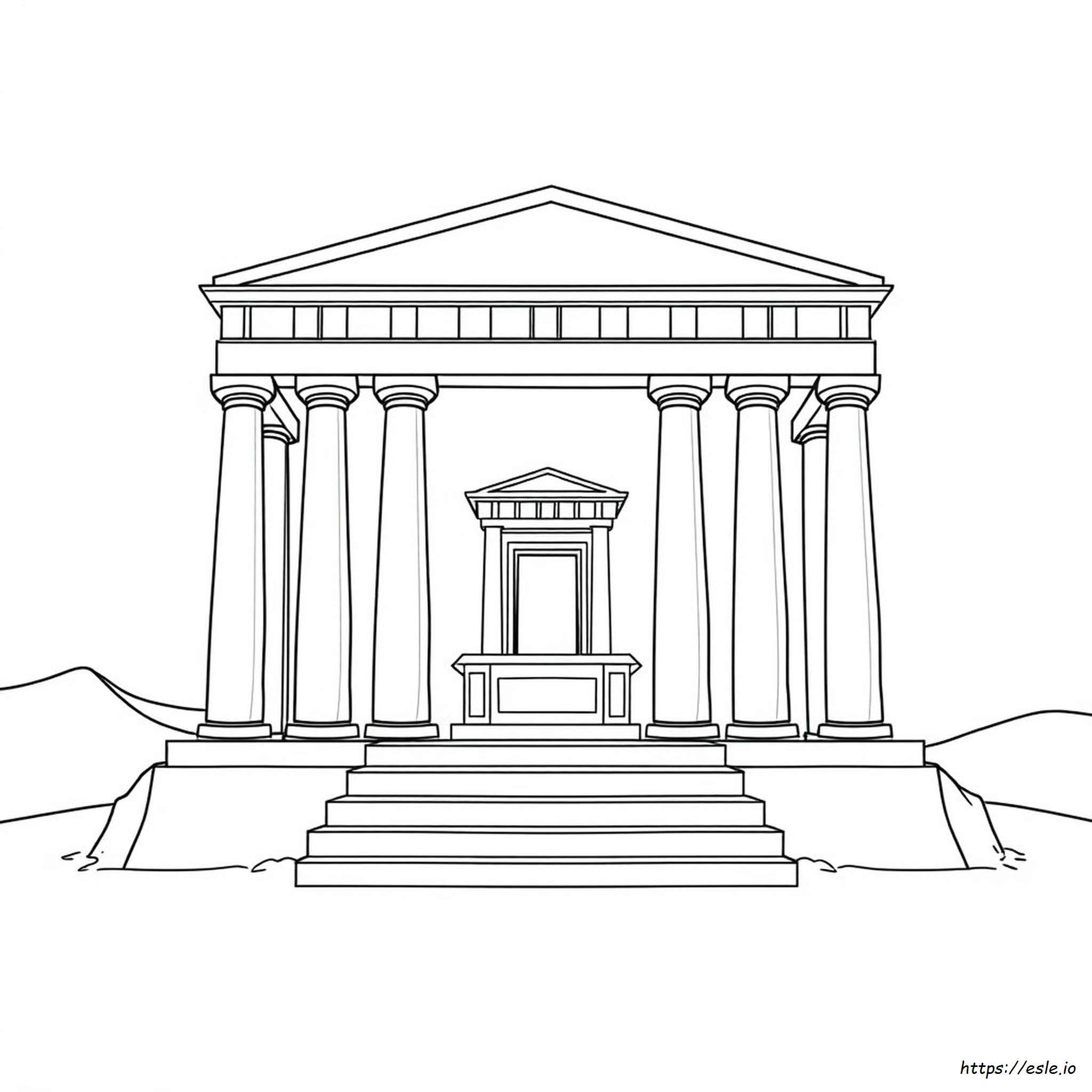 Tempio Greco Da Colorare