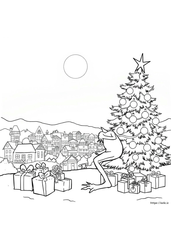 Grinch Natal Gambar Mewarnai