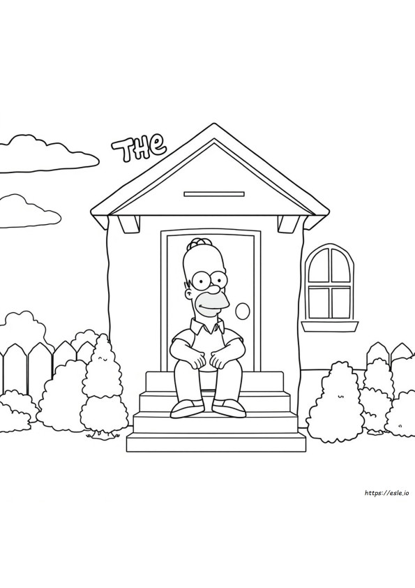 Homer Simpson Lembar Mewarnai Yang Dapat Dicetak