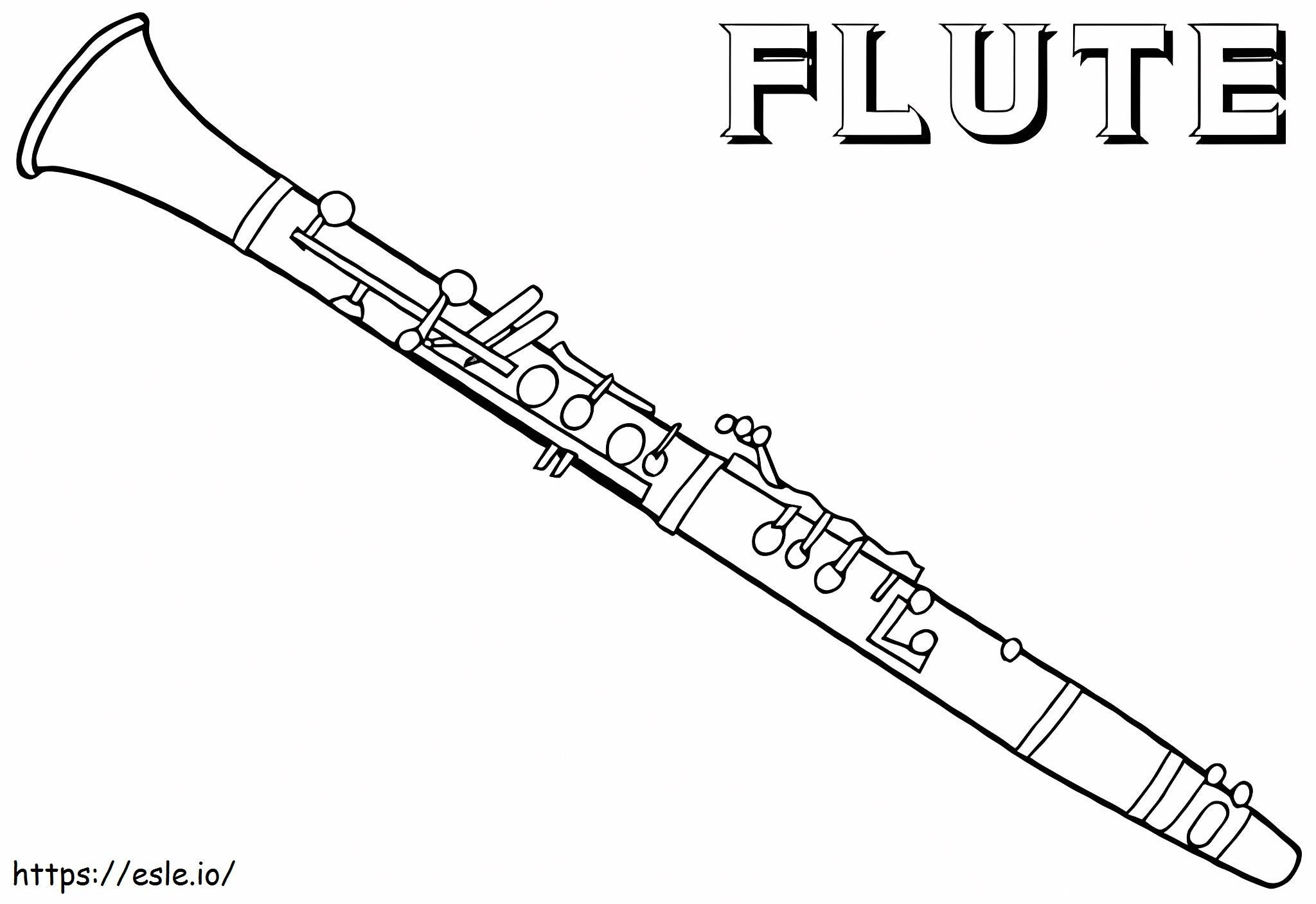 Nice Flute coloring page
