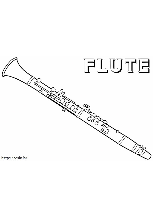 Flaut frumos de colorat
