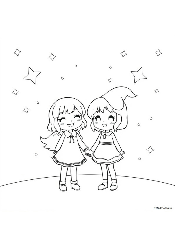 Kuromi Dan Melody Untuk Mewarnai