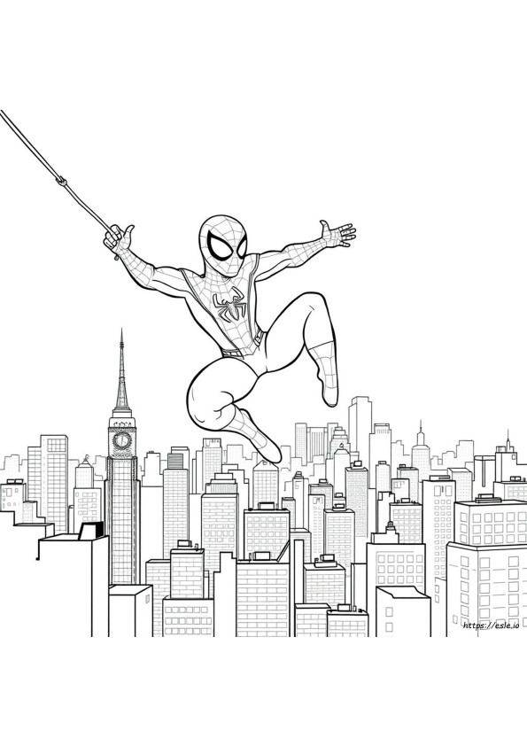Tiga Spiderman Gambar Mewarnai