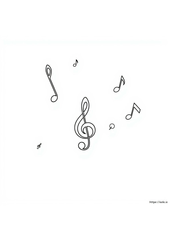 Halaman Mewarnai Musik Gratis
