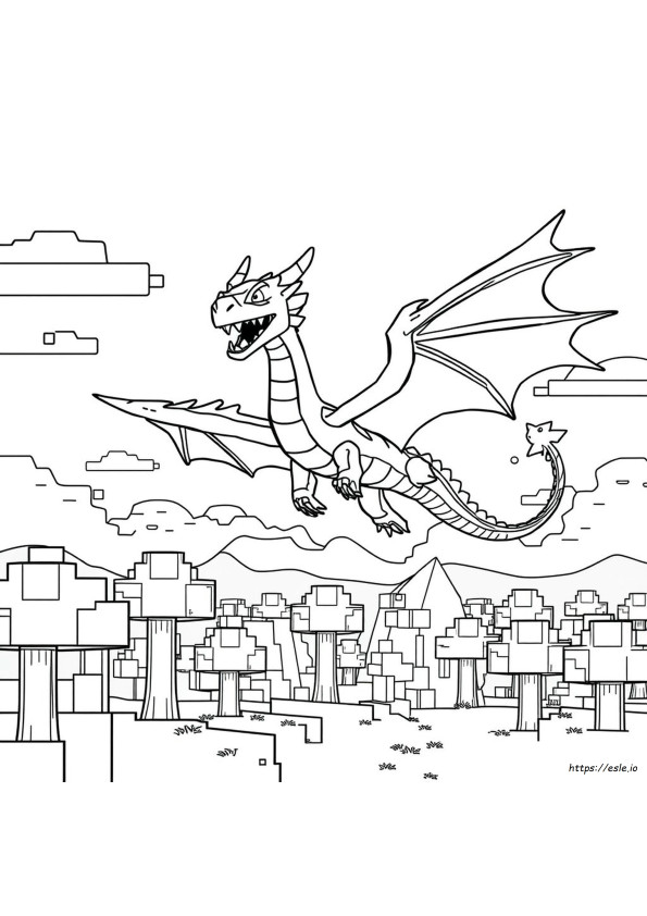 Ender Dragon Realistis Halaman Mewarnai Minecraft