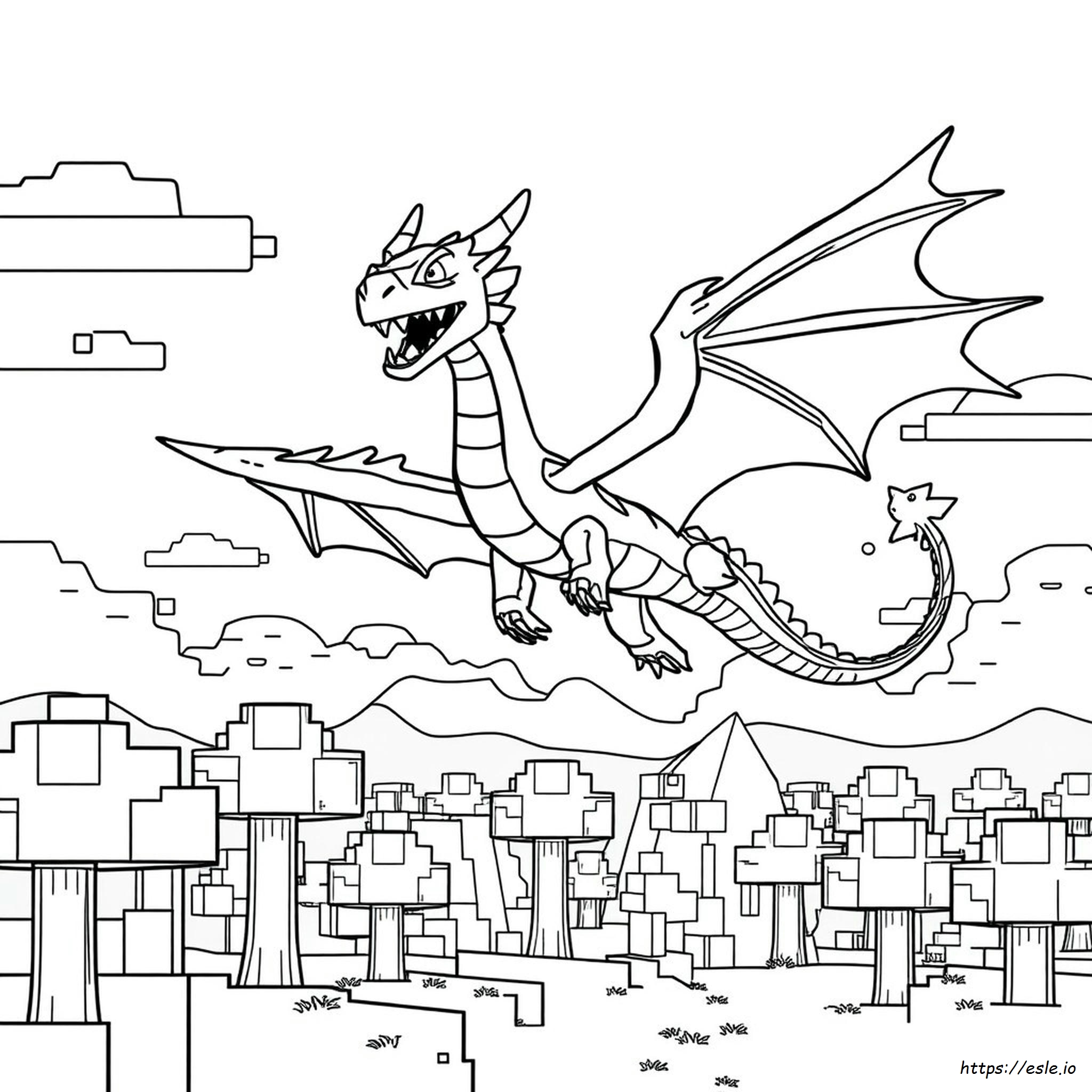 Drago Ender Realistico Minecraft Disegni Da Colorare