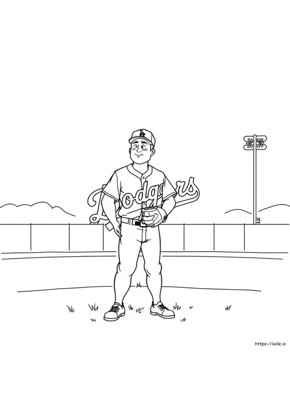 Halaman Mewarnai La Dodgers