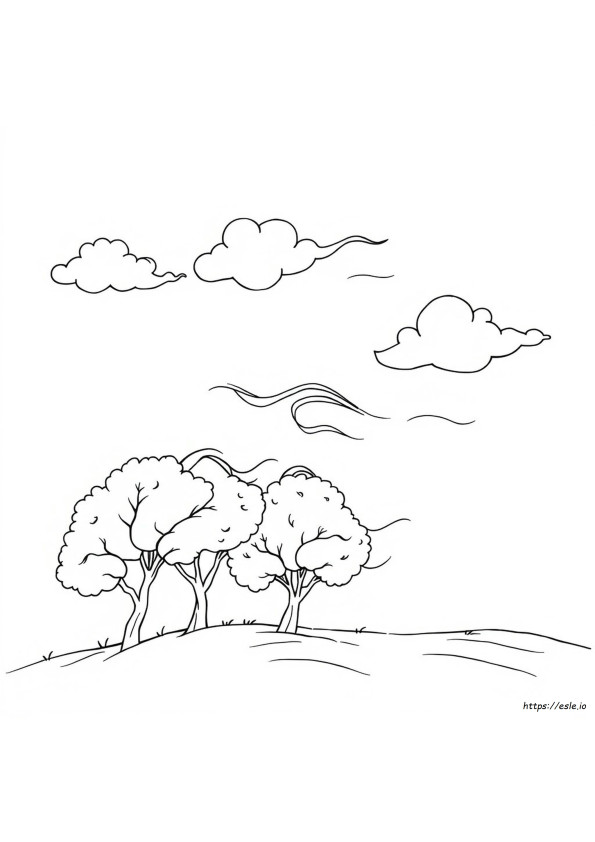 Angin Bergambar Mewarnai