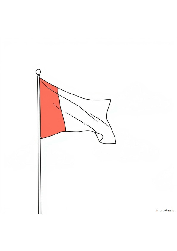 Bendera Italia Gambar Mewarnai