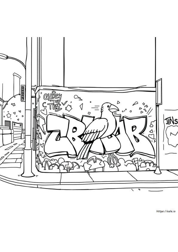 Free Printable Street Art Graffiti Coloring Pages