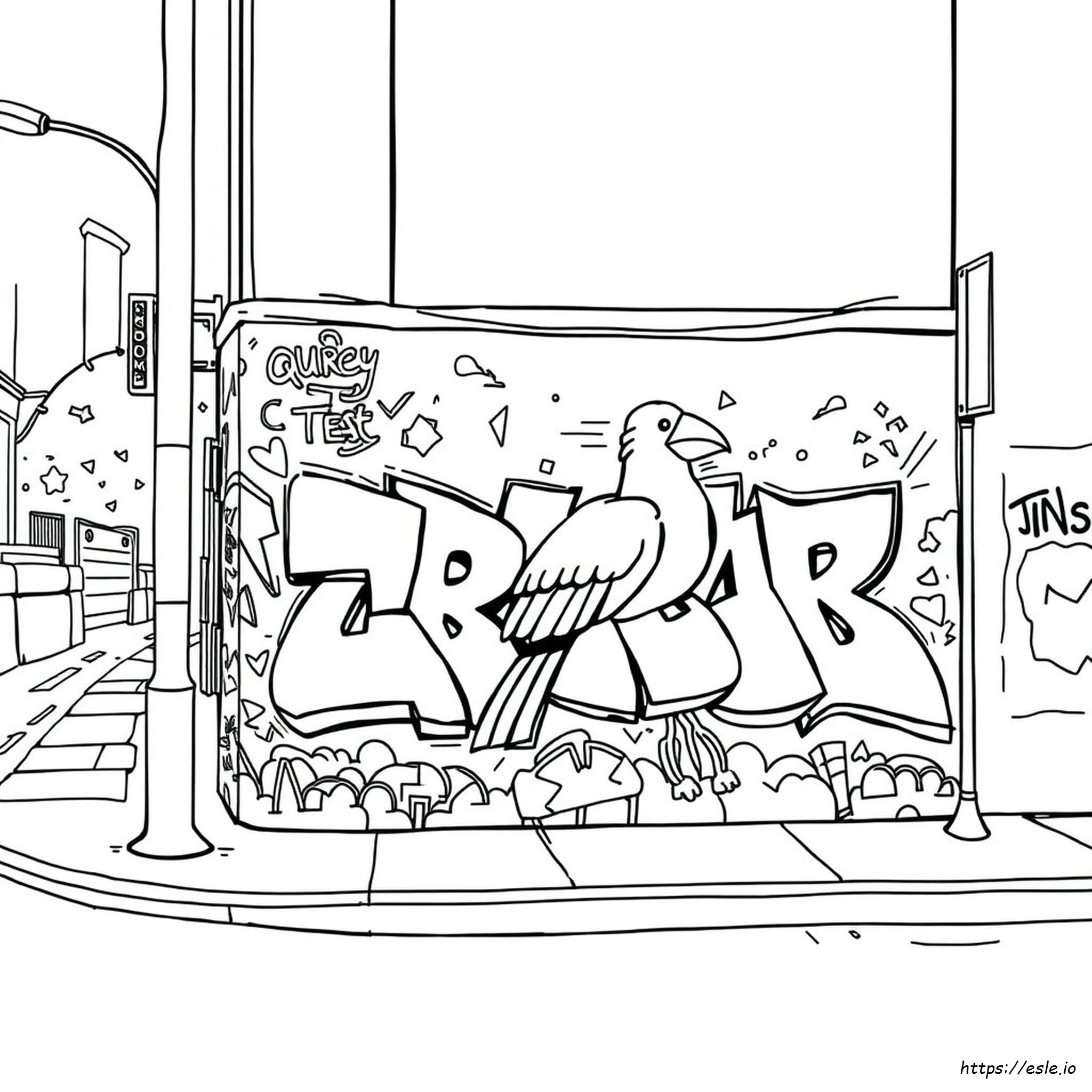 Disegni Da Colorare Gratuiti Di Street Art Graffiti Da Stampare