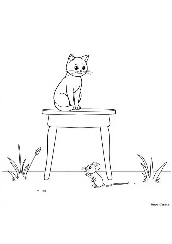 Kucing Dan Tikus Gambar Mewarnai