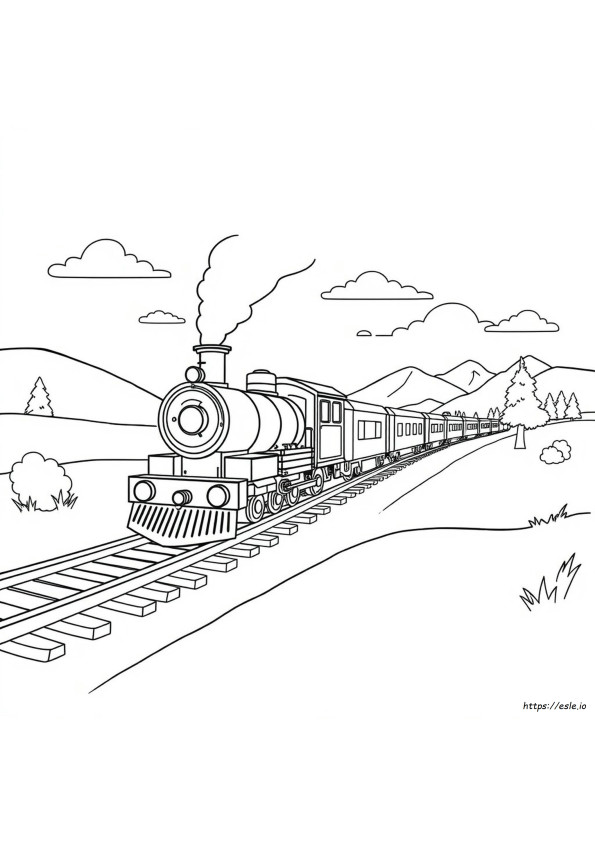 Tren Boyama Sayfaları Çocuklar