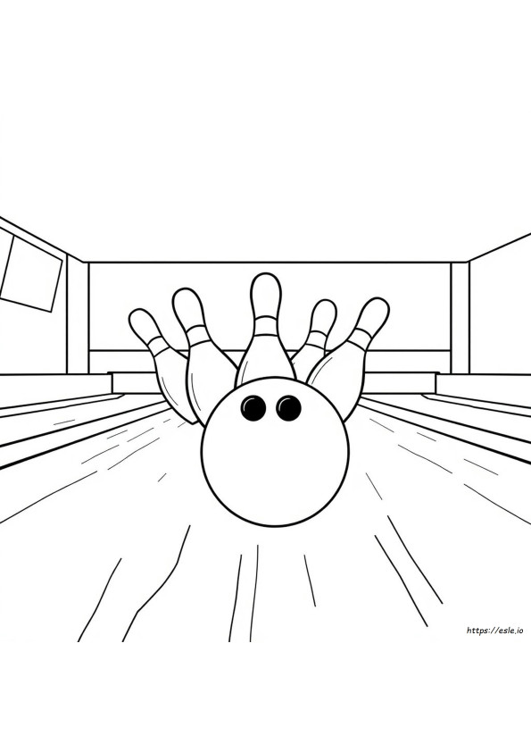 Gambar Mewarnai Bowling Gratis