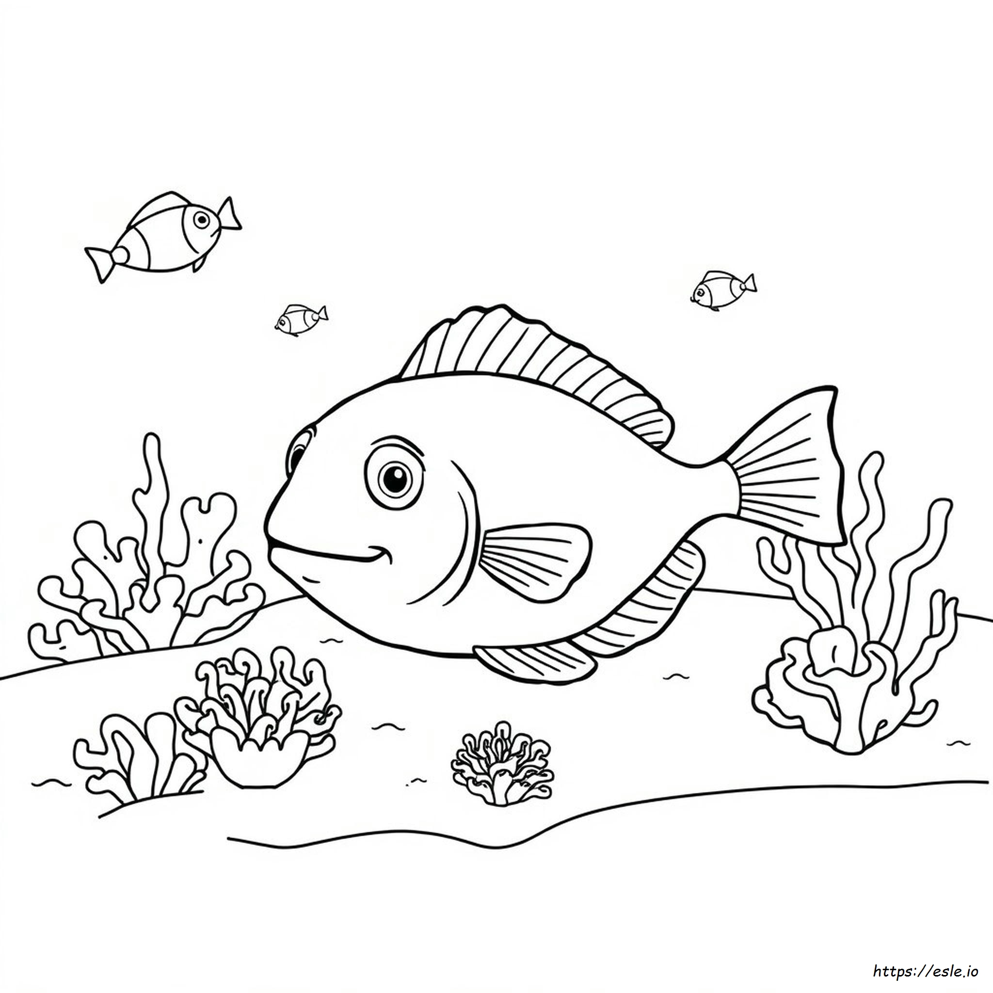 Flounder Colouring Pages