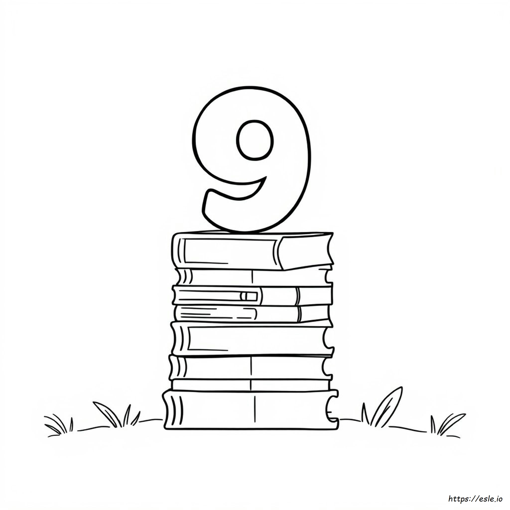 Número 9 Para Colorir (Pré-Escola)
