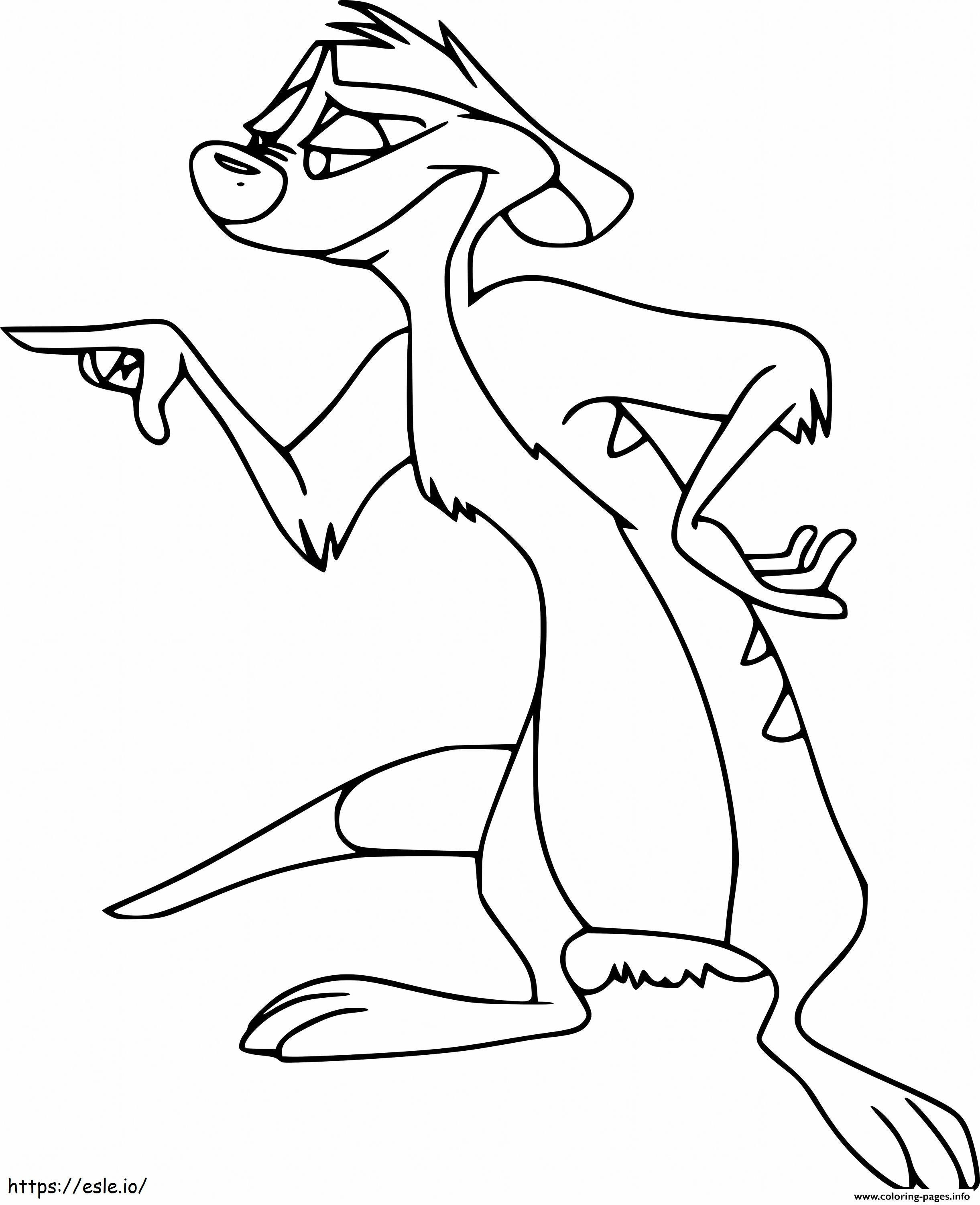 Meerkat Hyperactive Rudder coloring page