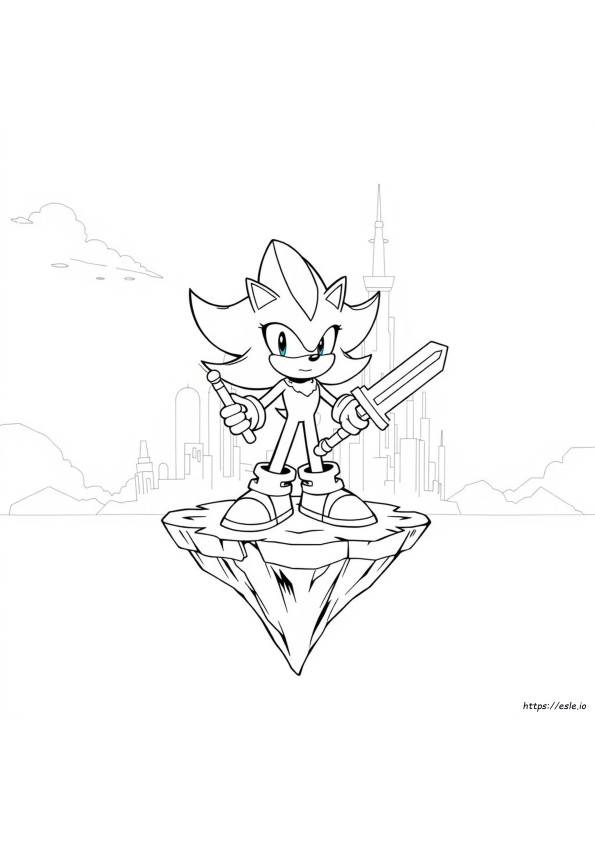 Coloring Pictures Of Shadow The Hedgehog