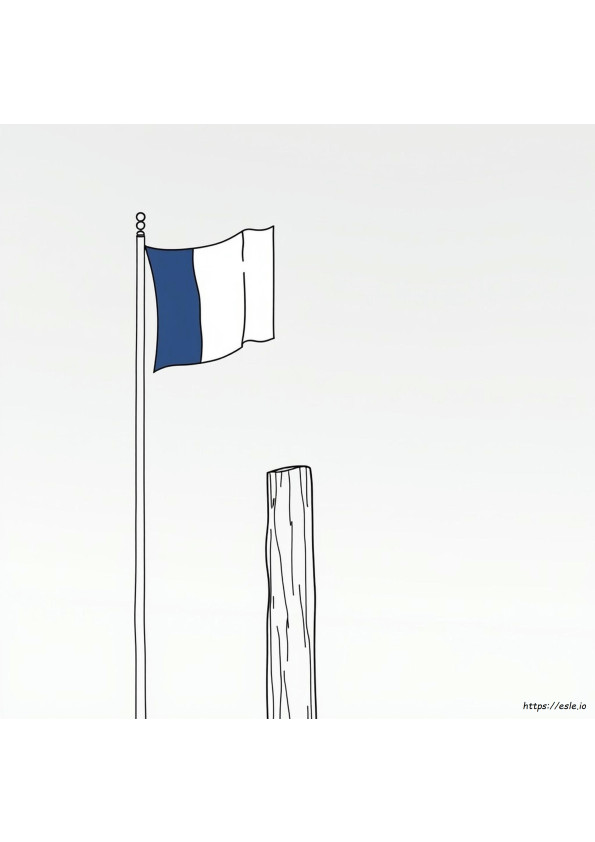 French Flag Coloring Page