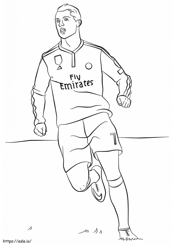 Ronaldo 7 coloring page