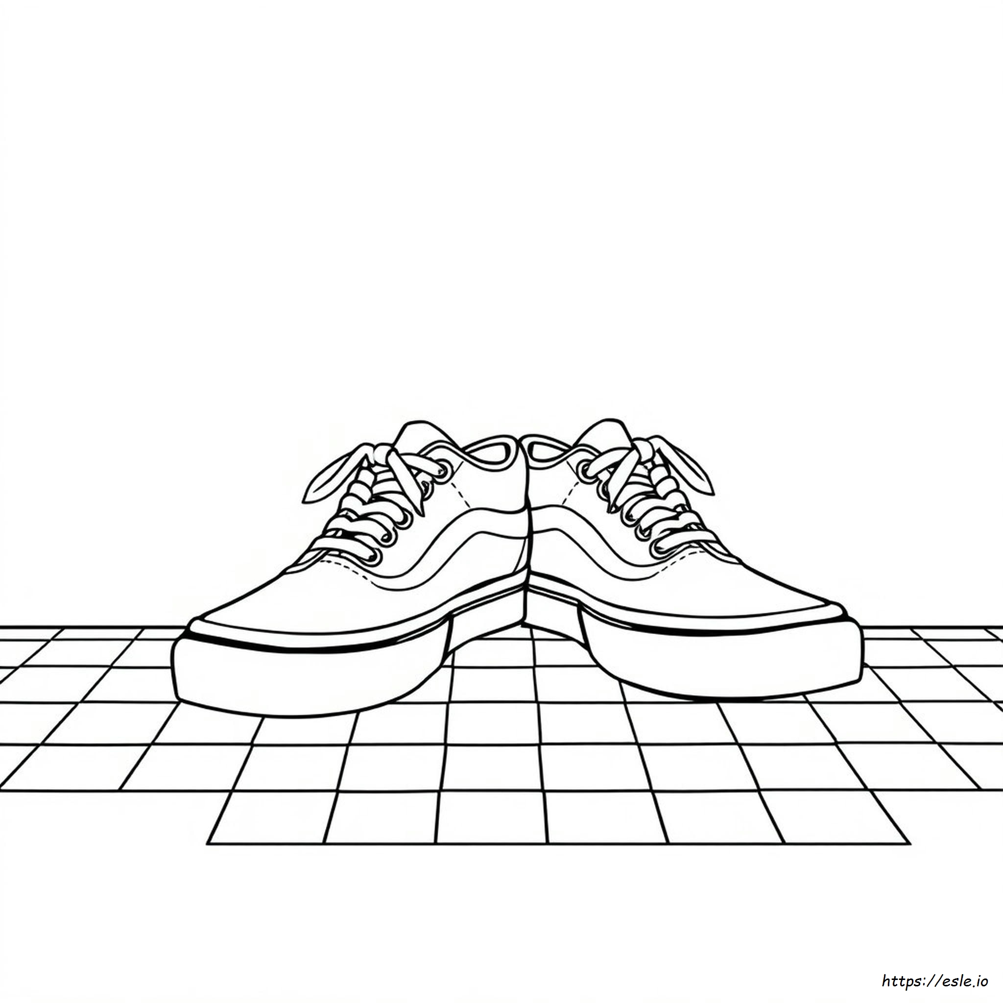 Coloring Pages Of Vans Shoes