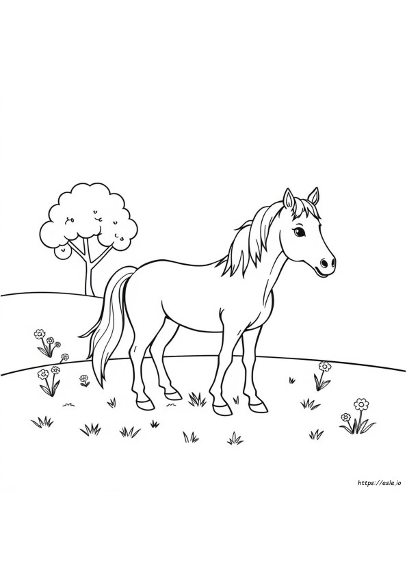 Kuda Gambar Mewarnai Tk