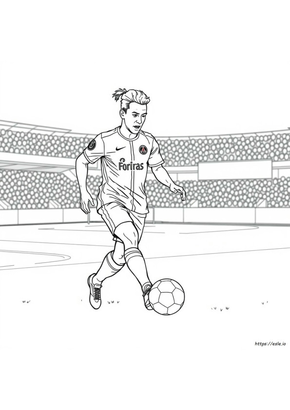 Neymar Coloring Pages Neymar De Colorat Psg