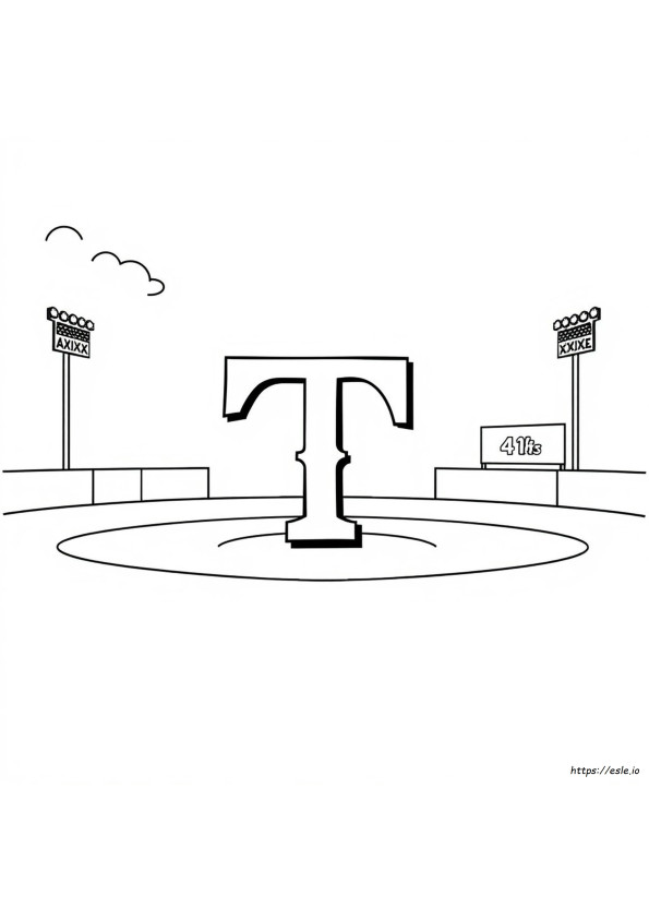 Logo Texas Rangers Gambar Mewarnai