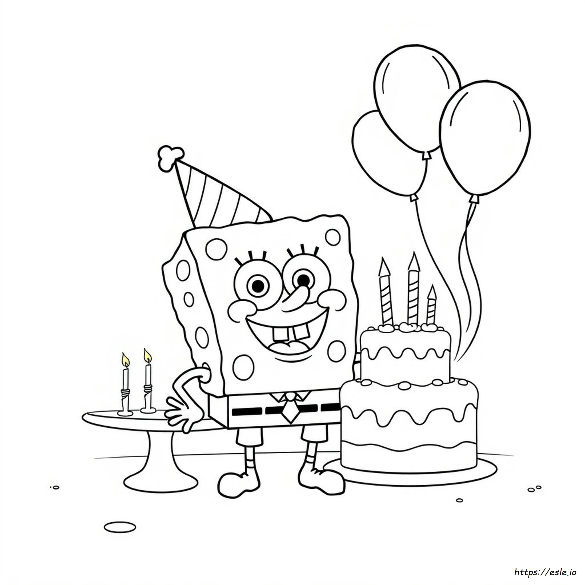 Spongebob Compleanno Disegni Da Colorare