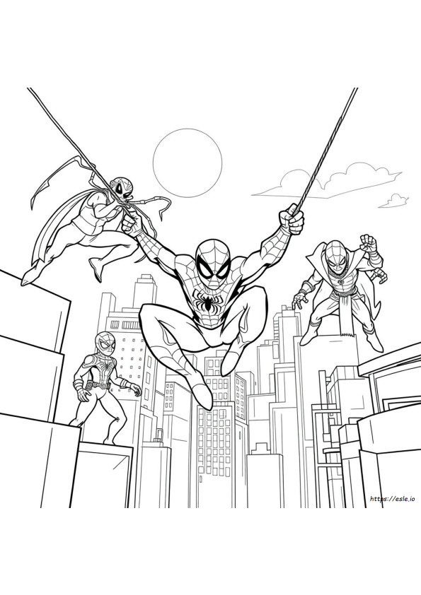 Spidey And Friends Villains Coloring Pages