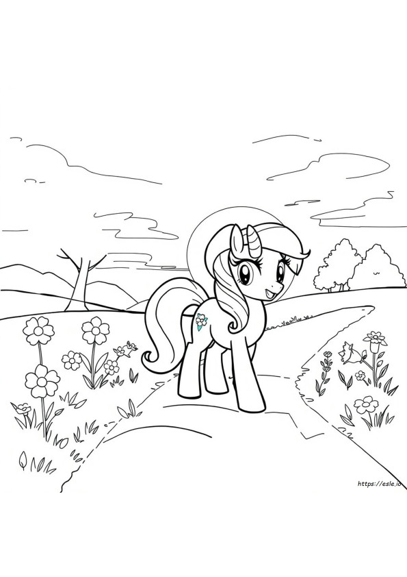 My Little Pony Sunset Shimmer Gambar Mewarnai