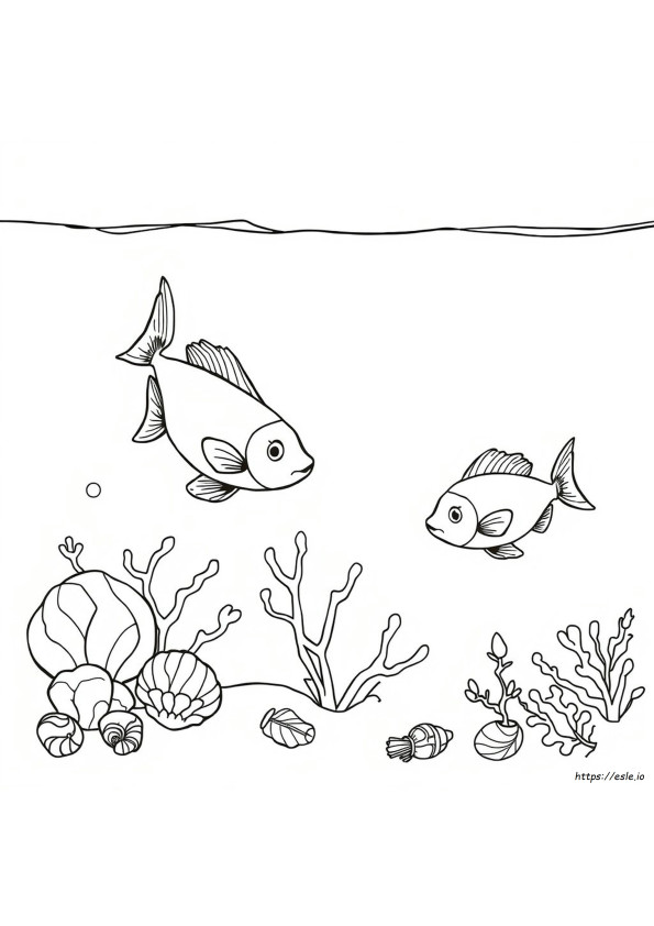 Coloriage Poisson Rouge