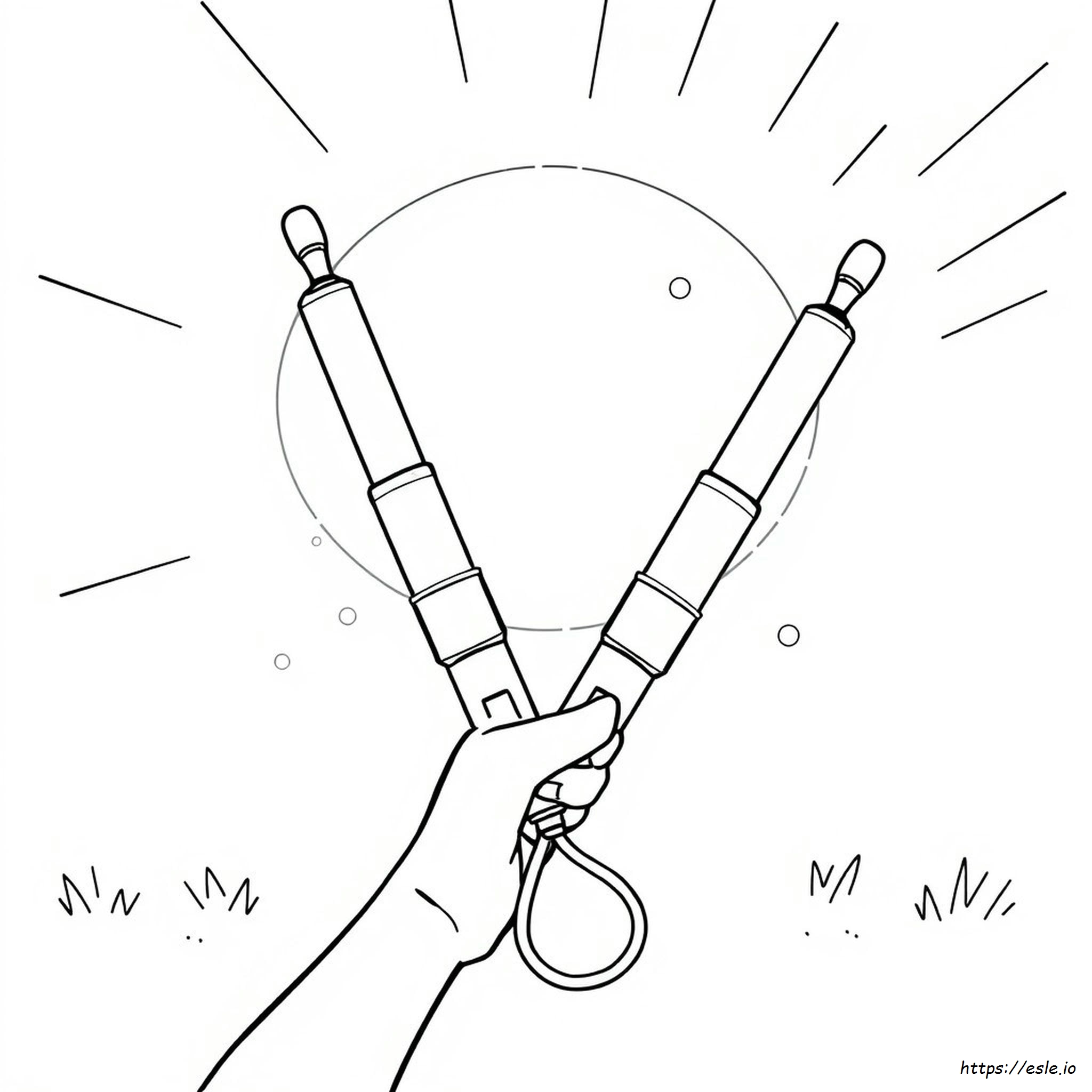 Nunchucks Coloring Page