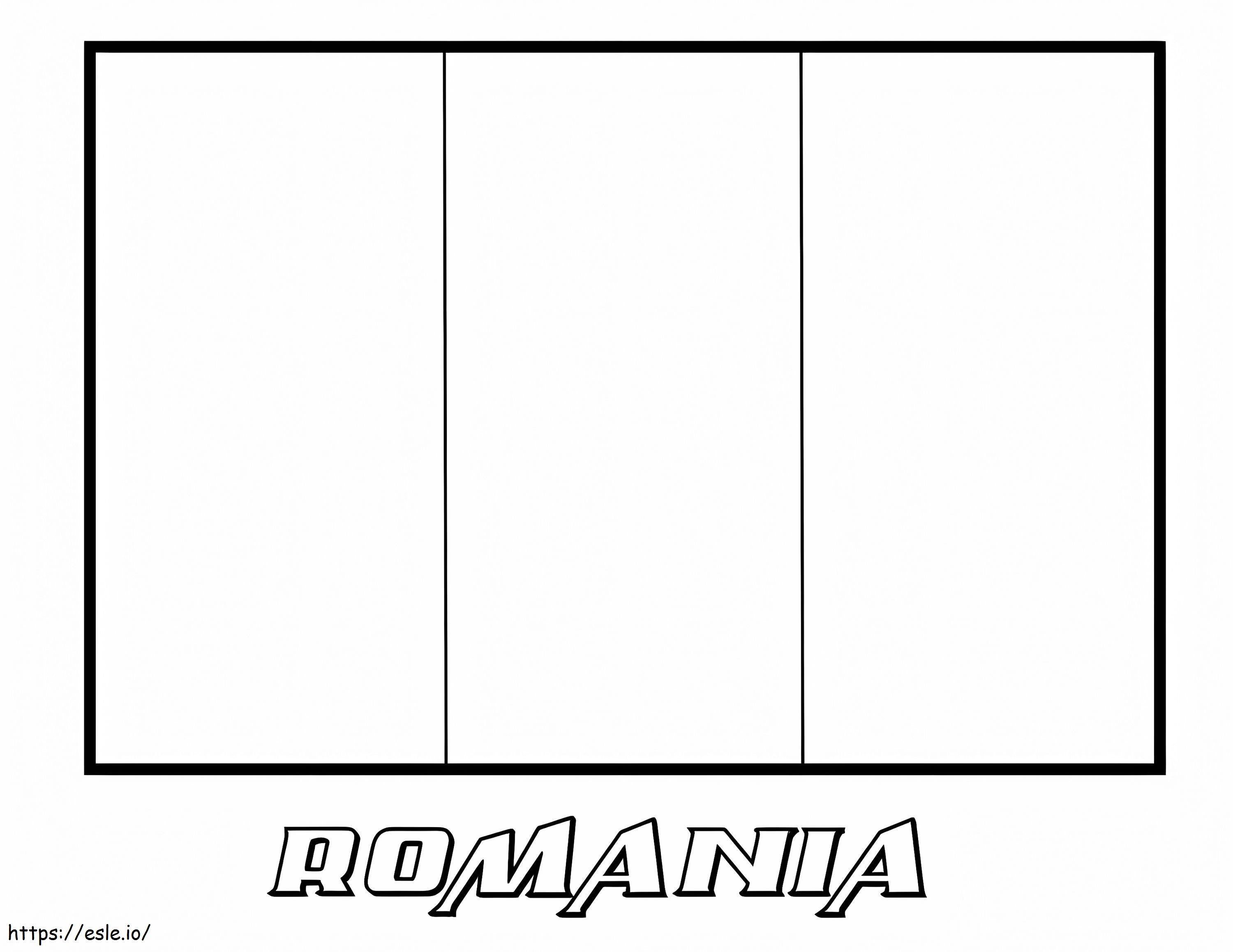 Flagi Rumunii kolorowanka