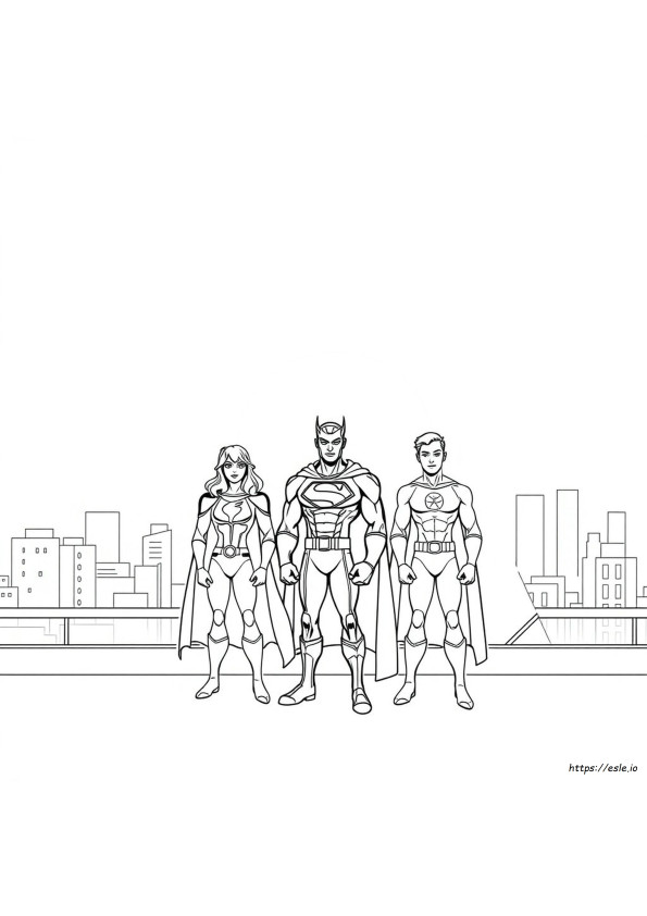 Superhero Coloring Worksheets