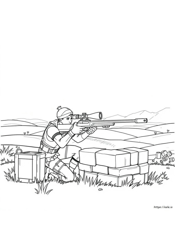 Gambar Mewarnai Sniper Fortnite