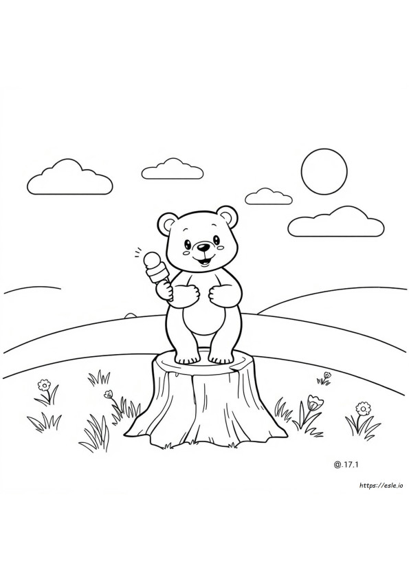 Bear Cartoon Coloring Pages