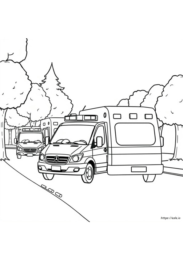 Ambulans Gambar Mewarnai