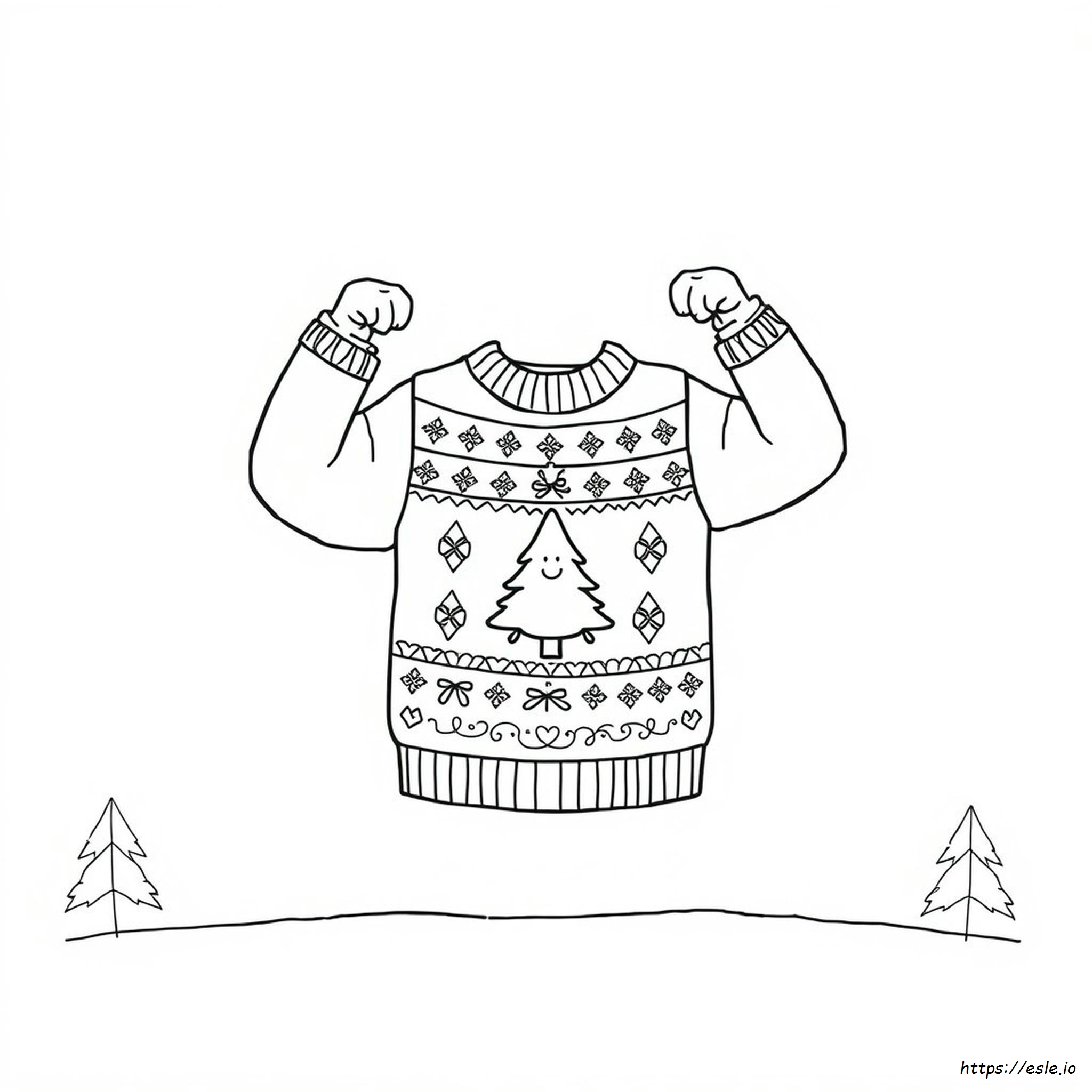 Maglione Natalizio Da Colorare