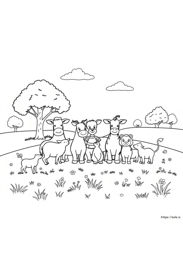Kolase Hewan Gambar Mewarnai